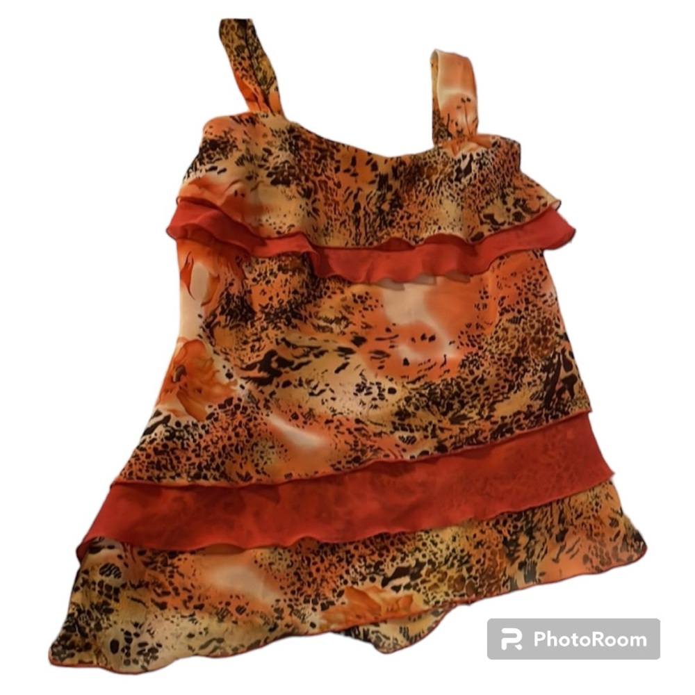 3/$18 Asymmetrical Layered Animal Print Large Tank SeparatesxNewYork Design